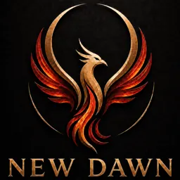 New Dawn — a gold and red phoenix